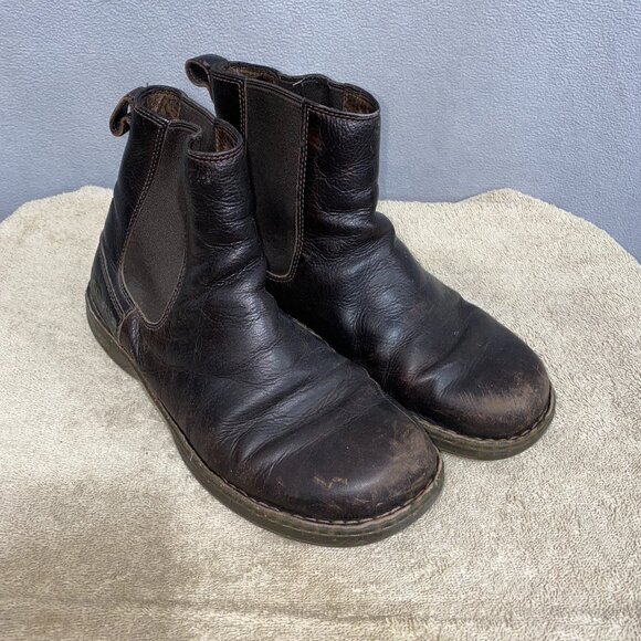 UGG Australia McKay Chelsea Boots Mens 9 Brown Leather Slip On Ankle Boots main image 4